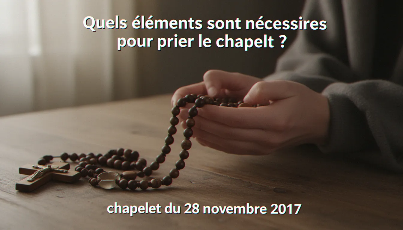 Quels éléments sont nécessaires pour prier le chapelet ? — chapelet du 28 novembre 2017